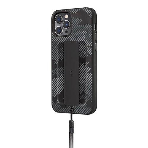 Чехол для смартфона Uniq для iPhone 12/12 Pro HELDRO + Band DE Anti-microbial, серый