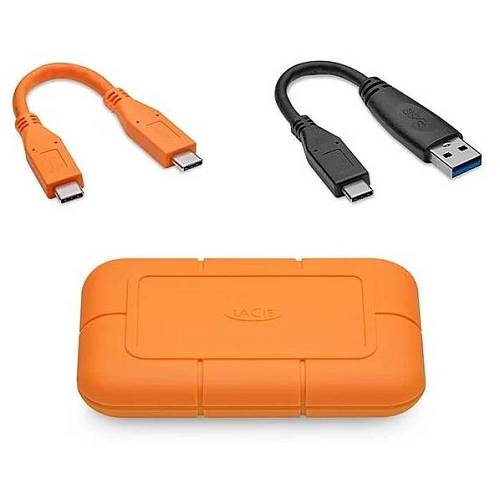 Внешний накопитель LaCie Rugged, USB-C, 2 TB, оранжевый
