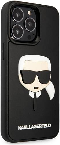 Чехол для смартфона Karl Lagerfeld 3D Rubber Karl's head Hard для iPhone 13 Pro Max, черный