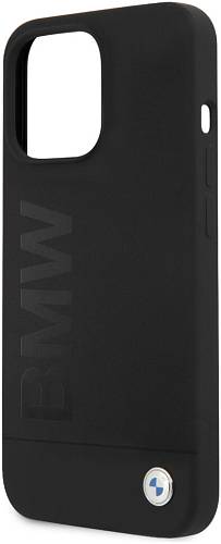 Чехол для смартфона BMW Liquid Silicone case metal logo для iPhone 13 Pro Max, черный