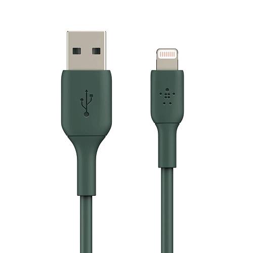 Кабель Belkin Lightning/USB-A, 1м, пластик, зеленый