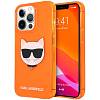 Фото — Чехол для смартфона Karl Lagerfeld Tpu Fluo Case Choupette's Head  для iPhone 13 Pro Max, оранжевый