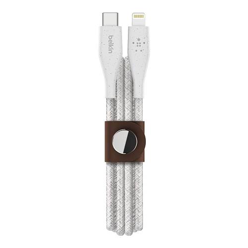 Кабель Belkin DURATEK USB-C - Lightning, 1.2м, белый