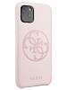 Фото — Чехол для смартфона Guess для iPhone 11 Pro Silicone collection 4G logo Hard Light pink