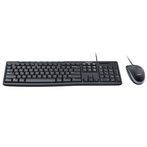 Комплект (клавиатура и мышь) Logitech MK200, черный