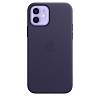 Фото — Чехол для смартфона Apple MagSafe для iPhone 12/12 Pro, кожа, тёмно-фиолетовый