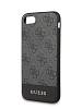 Фото — Чехол для смартфона Guess для iPhone 7/8/SE 2020 4G PU Stripe Metal logo Hard Grey