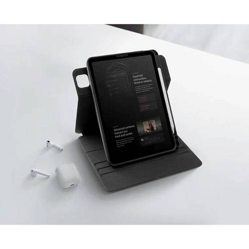 Чехол для планшета Uniq для iPad Pro 11 (2022/21) / Air 10.9 (2022/20) ROVUS Magnetic 360 Rotating Detachable, серый