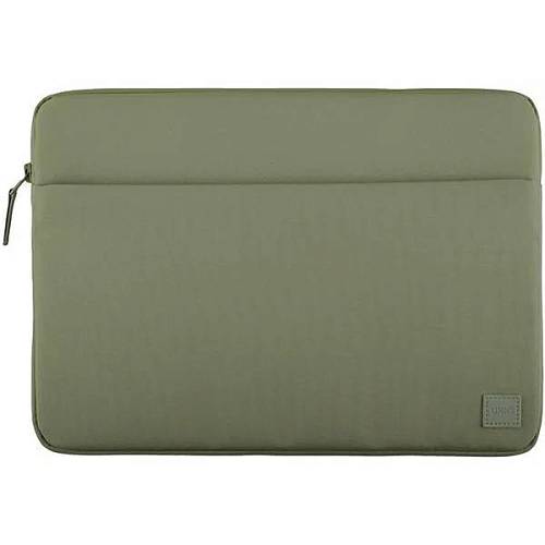 Чехол для ноутбука Uniq 14" Vienna RPET fabric Laptop sleeve (ShockSorb), зеленый