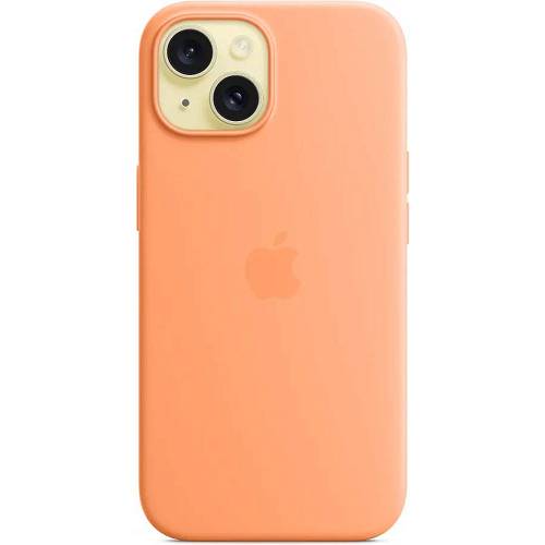 Чехол для смартфона iPhone 15 Silicone Case with MagSafe, Orange Sorbet