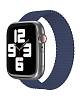 Фото — Ремешок для смарт-часов vlp для Apple Watch 42/44/45, L/XL, 2шт, нейлоновый плетёный, темно-синий