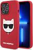Фото — Чехол для смартфона Karl Lagerfeld Liquid silicone Choupette Hard для iPhone 13 Pro Max, красный