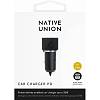 Фото — Автомобильное зарядное устройство Native Union Car Charger USB-A + USB-С, 30 Вт, черный