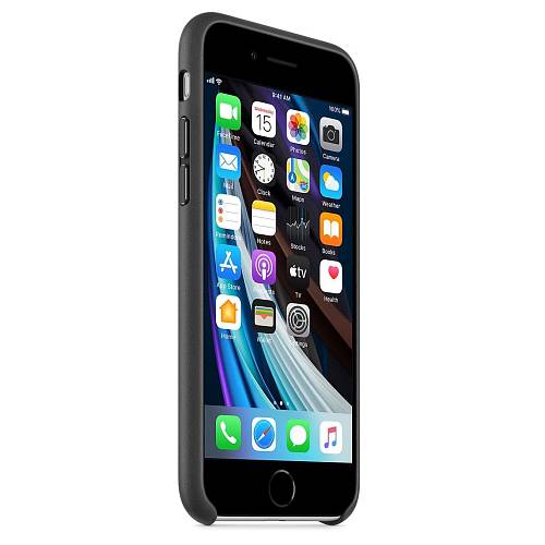 Чехол для смартфона Apple для iPhone SE, кожа, черный