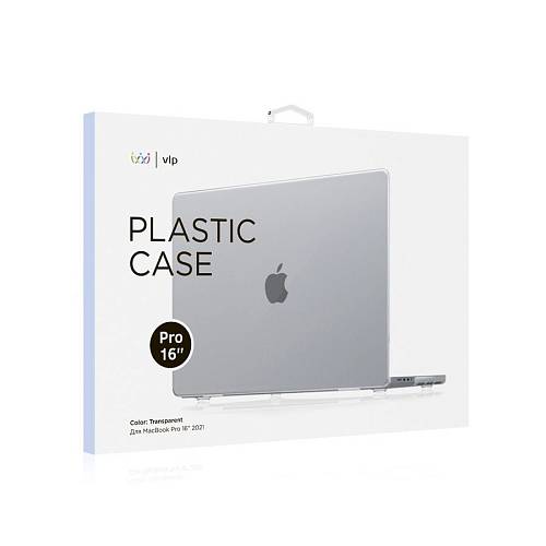 Чехол для ноутбука "vlp" Plastic Case для MacBook Pro 16'' 2021, прозрачный