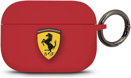 Чехол для наушников Ferrari с кольцом для AirPods Pro, красный