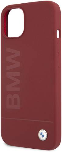 Чехол для смартфона BMW Liquid Silicone case metal logo для iPhone 13, красный