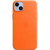 Фото — Чехол для смартфона iPhone 14 Plus Leather Case with MagSafe, оранжевый
