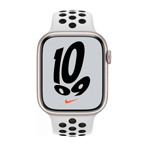 Apple Watch Nike Series 7, 45 мм, корпус «сияющая звезда», спортивный ремешок Nike