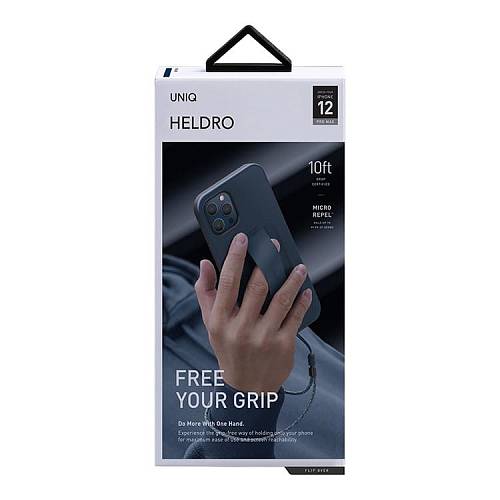 Чехол для смартфона Uniq для iPhone 12 Pro Max HELDRO + Band Anti-microbial, синий