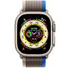 Фото — Apple Watch Ultra GPS + Cellular, 49 мм, корпус из титана, ремешок Trail синего/серого цвета M/L
