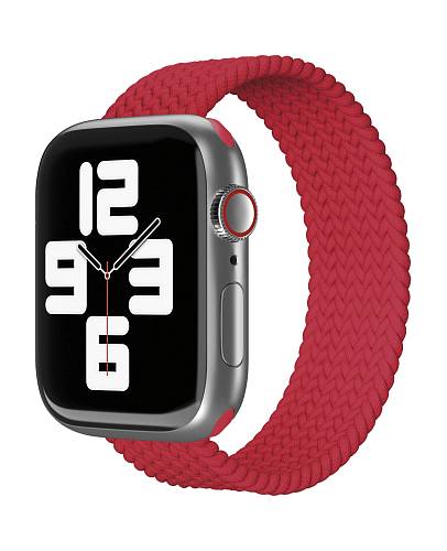 Ремешок для смарт-часов vlp для Apple Watch 42/44/45, L/XL, 2шт, нейлоновый плетёный, красный