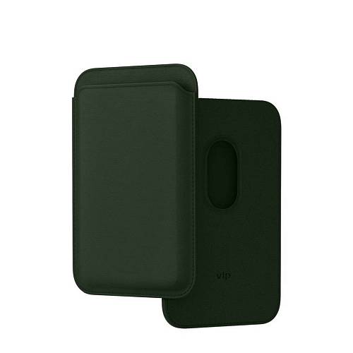 Чехол-бумажник vlp из экокожи с MagSafe, темно-зеленый
