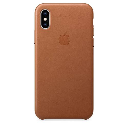 Чехол для смартфона Apple Leather Case для iPhone X, золотисто-коричневый