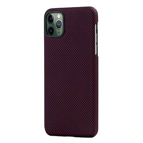 Чехол для смартфона Pitaka  кевлар, цвет красный/черный, для iPhone 11 Pro  (мелкое плетение)