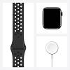 Фото — Apple Watch Nike SE, 40 мм, алюминий цвета «серый космос», ремешок Nike цвета «антрацитовый/черный»