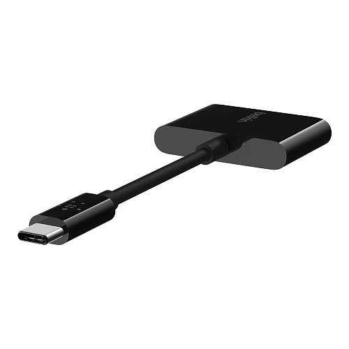 Адаптер Belkin USB-C - USB-C и miniJack 3.5, черный