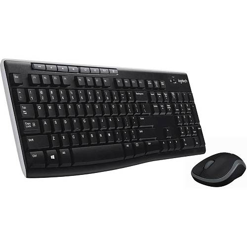 Комплект (клавиатура и мышь) Logitech MK270, USB, беспроводной, черный