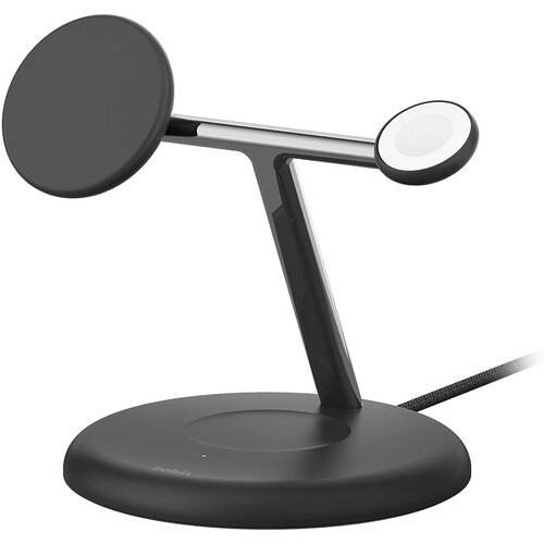 Зарядное устройство Belkin BoostCharge Pro 3-in-1 Magnetic Wireless Charging Stand with Qi2 15Вт, черный