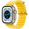 Фото — Apple Watch Ultra GPS + Cellular, 49 мм, корпус из титана, ремешок Ocean желтого цвета