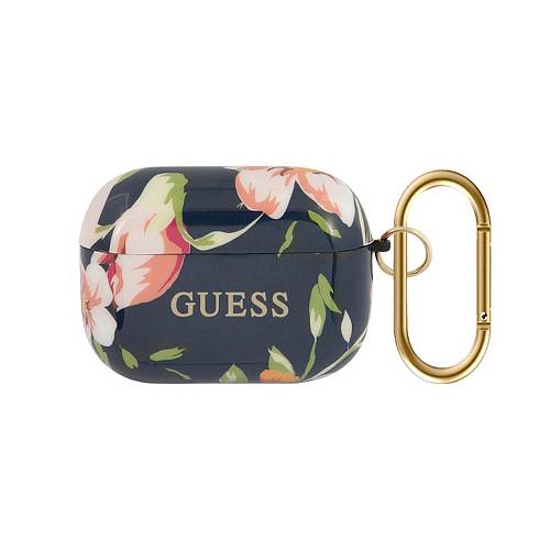 Чехол для наушников Guess для Airpods Pro Flower N.3, синий (уценка)