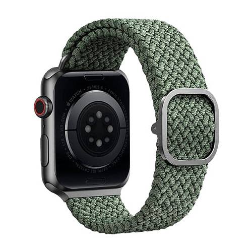 Ремешок для смарт-часов Uniq для Apple Watch 41/40/38 mm ASPEN Strap Braided, зеленый