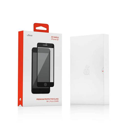 Защитное стекло для смартфона GL91BL033D47-I2 Стекло защитное 3D Full Cover для iPhone SE/8/7 Premium Glass ScreenProtector,черное