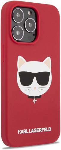 Чехол для смартфона Karl Lagerfeld Liquid silicone Choupette Hard для iPhone 13 Pro, красный