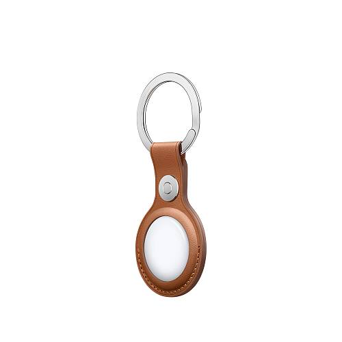 Брелок Apple AirTag с кольцом для ключей, кожа, золотисто-коричневый