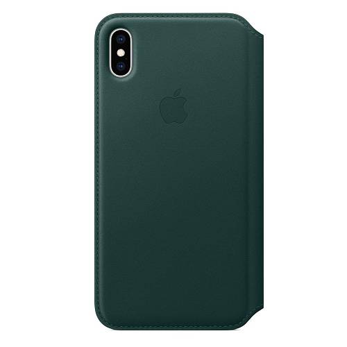 Чехол для смартфона Folio для iPhone XS Max, кожа, «зеленый лес»