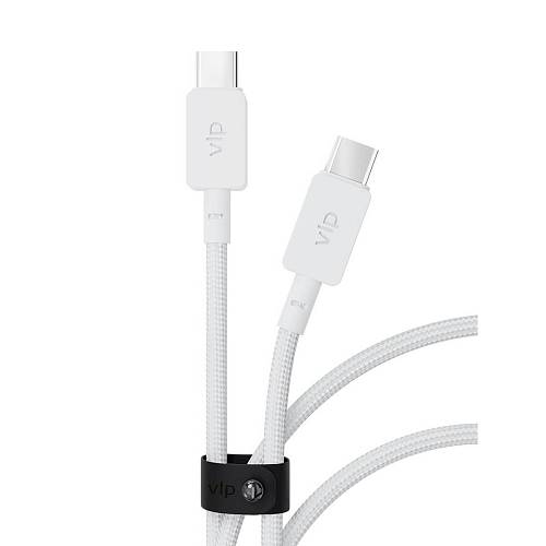 Кабель "vlp" Nylon Cable USB C - USB C, 100W, 2м, белый