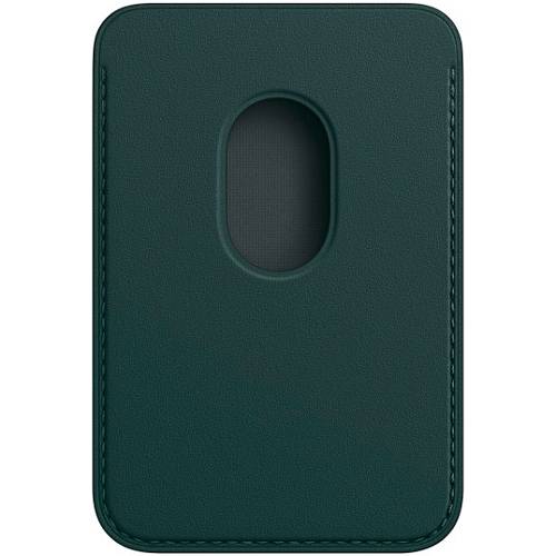 Чехол-бумажник iPhone Leather Wallet with MagSafe, «лесной зеленый»