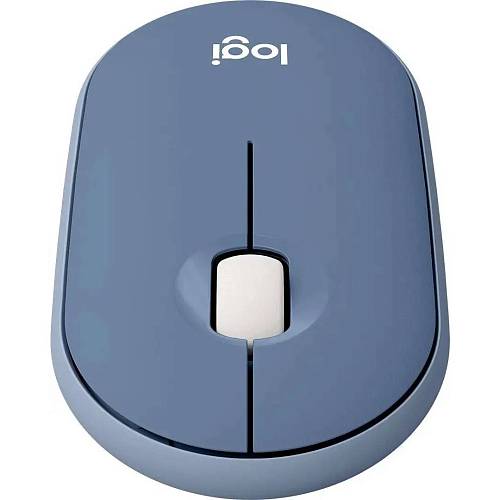 Мышь Logitech Wireless 2 Pebble M350, голубой