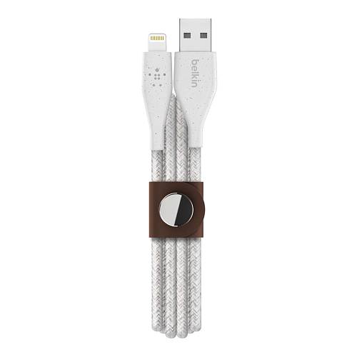 Кабель Belkin DURATEK PLUS, Lightning - USB-A, 3м, белый