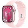 Фото — Apple Watch Series 9, 45 мм, корпус из алюминия розового цвета, спортивный ремешок, S/M