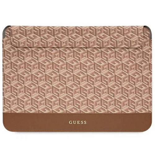 Чехол для ноутбука Guess для ноутбуков 13"/14" Sleeve G CUBE, коричневый