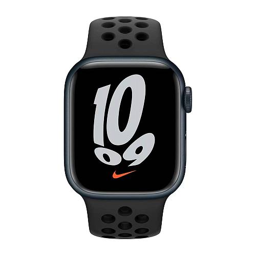 Apple Watch Nike Series 7, 41 мм, корпус «тёмная ночь», спортивный ремешок Nike