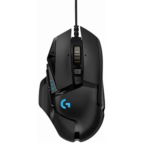 Мышь Logitech G502 HERO High Performance Gaming + встроенный кабель (2.1м) черный (уценка)
