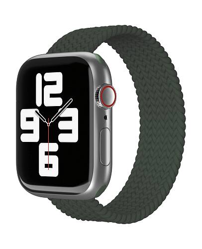 Ремешок для смарт-часов vlp для Apple Watch 38/40/41, L/XL, 2шт, нейлоновый плетёный, темно-зеленый