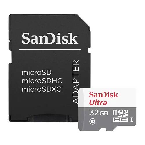 Карта памяти SanDisk Ultra Micro SDHC + SD Adapter, 32 Гб